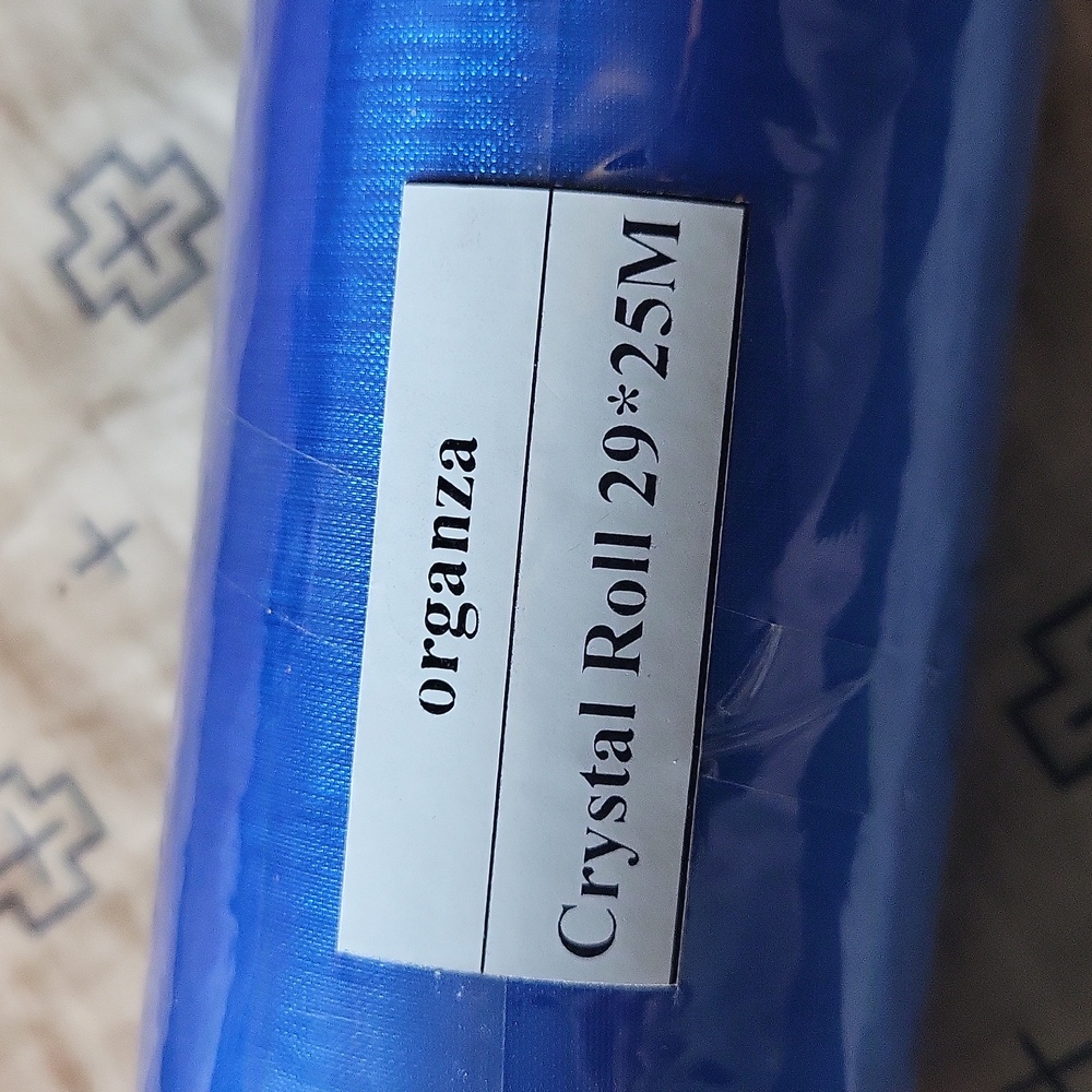 4 For $10 - Blue Organza Roll For Sewing, Decorations